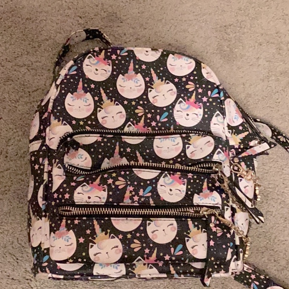 kids unicorn cat bookbag